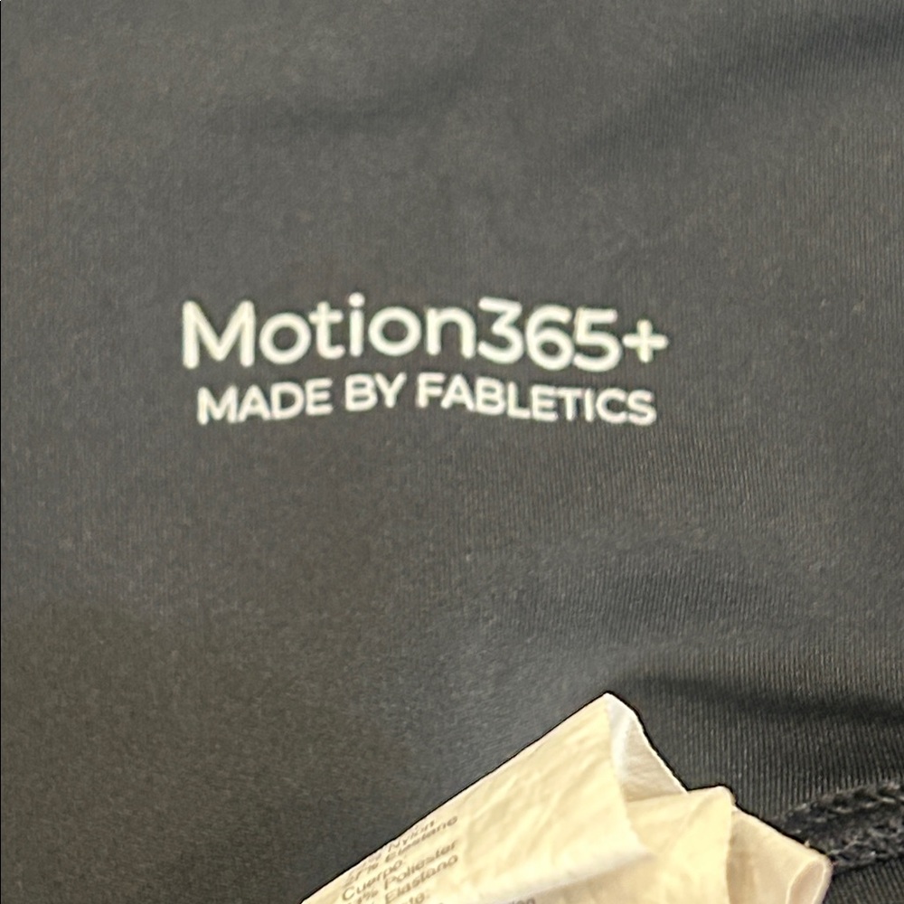 Fabletics Motion 365 + Piped High-Waisted Run Black Women's Bike Shorts Medium - Picture 7 of 12